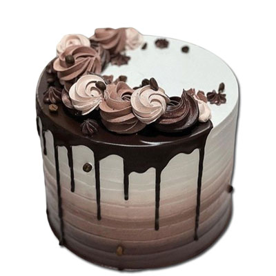 "Delicious Round shape Chocolate cake - 1kg - Code NC14 - Click here to View more details about this Product